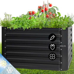 Blumfeldt - Blum High Grow Straight Carré Potager surélevé 100x60x100cm 600L Jardinière acier Anthracite