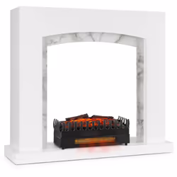 Un meuble qui a le charme d'une vraie cheminée : l'habillage de cheminée Klarstein Studio Frame II crée une atmosphère douill ...