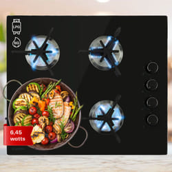 Klarstein - Plaque de Cuisson Gaz 4 Feux, Table de Cuisson à Gaz à 4 Brûleurs, Plaque Gaz de 7.6kW, Piano Cuisine Gaz en Acier Inoxydable, Plaque de