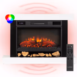 ATMOSPHÈRE CHALEUREUSE ET ROMANTIQUE : Cette élégante cheminée électrique fait apparaître des illusions de flammes aux effets ...