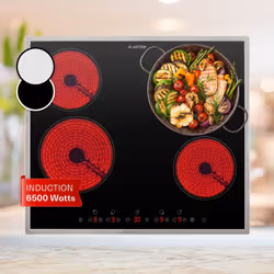 CUISINEZ AVEC STYLE ET LUXE : Avec une puissance de chauffe de 6500 watts, vous profitez d'une cuisson de haut niveau grâce à ...