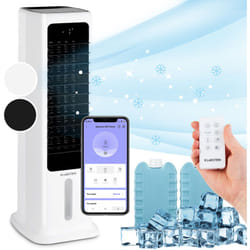 Klarstein - Rafraîchisseur d'air 4 en 1 Skytower 360° Smart Wifi 450m³/h 60W Blanc
