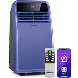 Rafraîchisseur d'air 4 en 1 Klarstein Climatiseur Mobile Silencieux Débit d'air 290m³/h Puissance 2100W Bleu