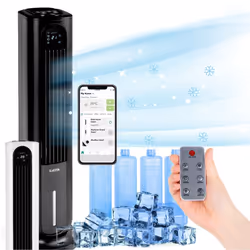 Rafraîchissement maximum ! Le rafraîchisseur d'air 4-en-1 Klarstein Polar Tower Smart fournit un rafraîchissement précis lors ...