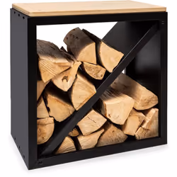 Description générale Le meuble de rangement pour le bois blumfeldt Firebowl Kindlewood S Black est à la fois un élégant meubl ...