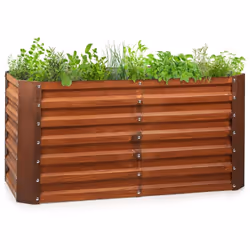 Description générale Délicieux, frais et de votre propre potager : avec le potager surélevé blumfeldt Rust Grow, cultivez vou ...