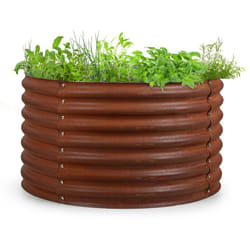 Blumfeldt - Rust Grow Carré Potager surélevé de jardin pour la culture de fleurs, d'herbes et de légumes Jardinière finition rouille