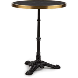 Blumfeldt - Table de bistrot style art nouveau - 57,5 x 72 cm (øxh) - Table marbre - plateau rond en marbre noir - Table bar