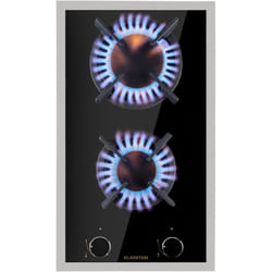 Klarstein - Tables de Cuisson à Gaz, Plaque de Cuisson Gaz à 2 Brûleurs, Table de Cuisson Electrique à 2 Feux de 4200W, Cuisiniere Gaz, Gaziniere Gaz
