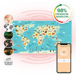 Klarstein - Air Art Smart Chauffage Infrarouge, 700W Radiateur Electrique pour Maison, Contrôle via l'Application IoT/WiFi, Détection de Fenêtre