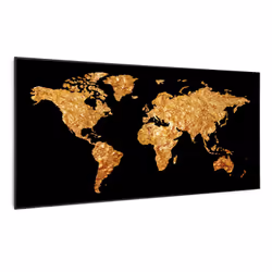Klarstein Wonderwall Air Art Smart, Chauffage électrique à infrarouge, 1,5 m, IP44, Intérieure, Mur, Noir, Or