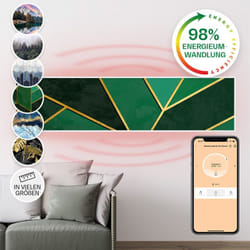 Klarstein - Radiateur Infrarouge Mural Intelligent, Chauffage Infrarouge 350W, Panneau Chauffant Infrarouge, app Mobile, Radiateur Electrique Extra