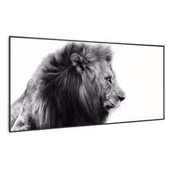 Radiateur infrarouge Klarstein Wonderwall Air Art Smart - Connecté - Motif : Lion cadre noir - 60 x 120cm - 700W