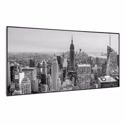 Radiateur infrarouge Klarstein Wonderwall Air Art Smart - New York City cadre noir - 120x60cm - 700W