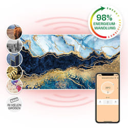 Klarstein - Air Art Smart Chauffage Infrarouge, 700W Radiateur Electrique pour Maison, Contrôle via l'Application IoT/WiFi, Détection de Fenêtre