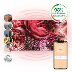 Klarstein - Air Art Smart Chauffage Infrarouge, 700W Radiateur Electrique pour Maison, Contrôle via l'Application IoT/WiFi, Détection de Fenêtre