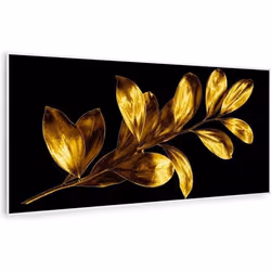 Radiateur infrarouge Klarstein Wonderwall Air Art Smart - Connecté - Motif feuille dorée - 120x60cm - 700W