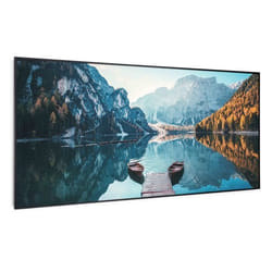 Chauffage infrarouge - Klarstein Wonderwall Air Art Smart - Connecté - Motif : Lac horizontal cadre noir - 120x 60cm - 700W