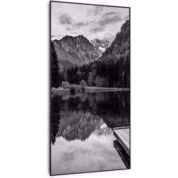 Chauffage infrarouge -Klarstein Wonderwall Air Art Smart - Connecté - Motif: Lac noir et blanc - cadre noir - 60 x 120cm - 70 ...