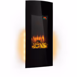 Des flammes LED réalistes et une chaleur agréable : la cheminée électrique Klarstein Lamington crée chez vous une ambiance me ...