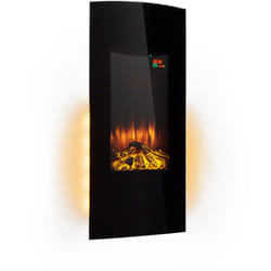 Cheminée Electrique Encastrable, Chauffage Electrique de 2000W, Fausse Cheminée Decorative Murale avec Effet Flamme en led, Télécommande Inclus,