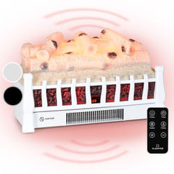 Cheminée Electrique d'Intérieur, Chauffage Electrique de 1800W, Fausse Cheminée Decorative avec Effet Flamme en led, Télécommande Inclus,