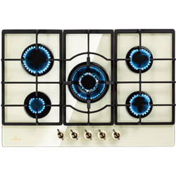 Klarstein - Plaque de cuisson à gaz encastrée , Plaque à gaz, 5 Brûleurs, gaz naturel/gaz propane, Tables de Cuisson à gaz, Rechaud à gaz, Cuisinière