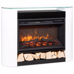 ATMOSPHÈRE CHALEUREUSE ET ROMANTIQUE : Cette élégante cheminée électrique fait apparaître des illusions de flammes aux effets ...