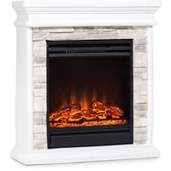 Cheminee Electrique Effet Flamme, Cheminée Electrique Decorative Chauffante de 1800W, Télécommande et Minuterie, Fausse Cheminée a led, Chauffage