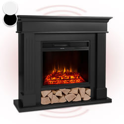 Klarstein - Cheminée Electrique d'Intérieur, Chauffage Electrique de 1800W, Fausse Cheminée Decorative avec Effet Flamme en led, Télécommande Inclus,