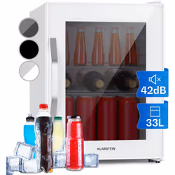 Bien refroidir, c'est mieux : le Klarstein Beersafe M Quartz est un réfrigérateur à boissons compact d'une capacité de 33 lit ...