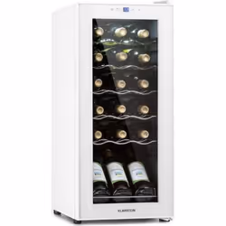Cave à vin - Klarstein Shiraz 18 Slim Uno - 50 L - 18 bt. - Panneau de contrôle tactile - Blanc