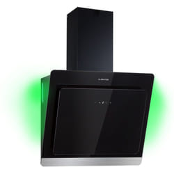 Klarstein - Hotte Aspirante 60 cm, Hotte Aspirante Inclinée Silencieuse, Hotte de Cuisine 60cm avec Lampes led, Débit d'Air Puissant 563m³/h,