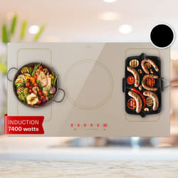 Plaque Induction Electrique, 5 Plaques Chauffante, Plaque Induction 5 Feux, 7200W x5 Tables de Cuisson à Induction Electrique, Smart Touch Control,