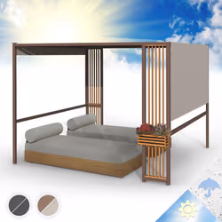 PROFITEZ-EN TOUTE L'ANNÉE : Cette tonnelle de jardin peut vous protéger du soleil et même de la pluie ou de la neige. Le toit ...