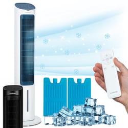 Klarstein - Rafraichisseur d'Air Mobile 5-en-1, Ioniseur, Refroidisseur d'Air par Evaporation, Silencieux avec Mode Nuit, Humidificateur,