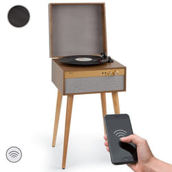 Platine vinyle - Auna Berklee TT Case entraînement par courroie - Tourne disque- 33 1-3 & 45 T-min enceintes stéréo bois - Bois