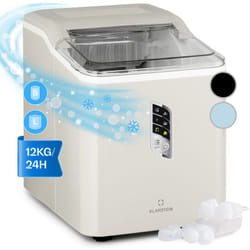 Klarstein - Machine à glaçons Albaron - 12 kg/24 h - 2 tailles - Temps de production : 9 minutes - 1,5 l - Ecran lcd - Crème