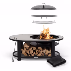 Barbecue et plaisir: Vivez l'atmosphère incomparable d'un feu ouvert sous les étoiles avec ce brasero extérieur barbecue 3 en ...