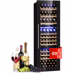PRÉSENTATION ÉLÉGANTE DES VINS : Avec une porte en verre qui met en valeur votre vin, les caves à vin sont dotés d'un cadre e ...