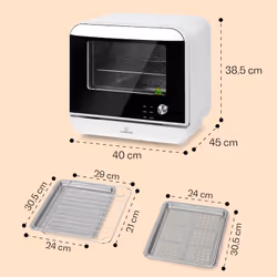 Klarstein Vita Pro Unique 18 L Autonome 2450 W Friteuse d’air chaud Blanc