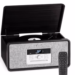 Chaîne hi-fi - Auna - Bella Ann - Lecteur vinyle - Bluetooth - Radio DAB+/FM