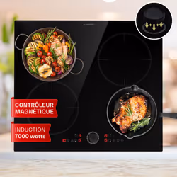 L'AVENIR DE LA CUISINE EST ICI : Avec une puissance de chauffe combinée de 7000W grâce à notre fonction innovante ThermoBoost ...