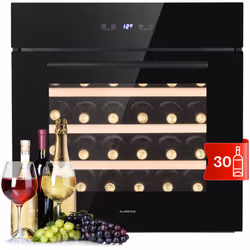 PRÉSENTATION ÉLÉGANTE DES VINS : En plus de sa porte basculante en verre, notre cave à vin Klarstein est doté d'un cadre en a ...