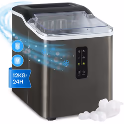 De la glace froide pour les chaudes soirées d'été ! Avec la machine à glaçons Klarstein Albaron Supreme , vos boissons sont t ...