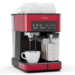 Klarstein Arabica Comfort Machine à café barista 18L avec mousseur à lait 20 Bar Machine espresso 1350 W Rouge