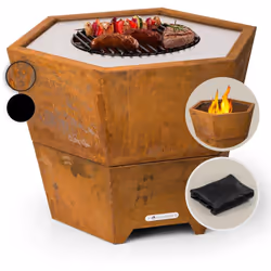 PROFITEZ D'UN MOMENT AU CHAUD AUTOUR DE GRILLADES : Avec ce brasero exterieur de Blumfeldt, rassemblez vos amis et votre fami ...