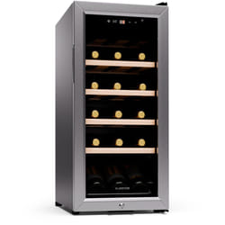 Klarstein Cave a Vin, Caves à Vin de Conservation de 50L, Porte en Verre, Cave a Vins à Zone Unique, Bar Int/Ext, Frigo Vin, Armoire a Vin, Cave a