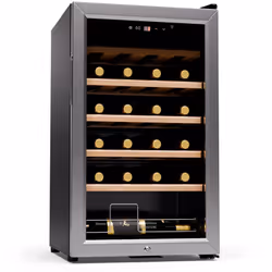 PRÉSENTATION ÉLÉGANTE DES VINS : En plus de sa porte en verre, la cave à vin Klarstein sur pieds est doté d'un cadre en acier ...