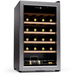Klarstein - Cave a Vin Caves à Vin de Conservation de 63L Porte en Verre Cave a Vins à Zone Unique Bar Int/Ext Frigo Vin Armoire a Vin Cave a Vin de